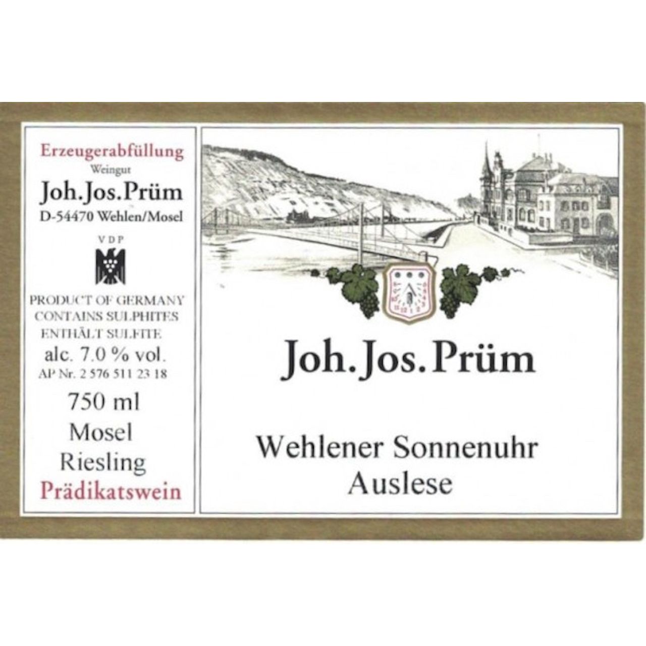 2022 Wehlener Sonnenuhr Riesling Auslese, Joh. Jos. Prüm, Mosella
