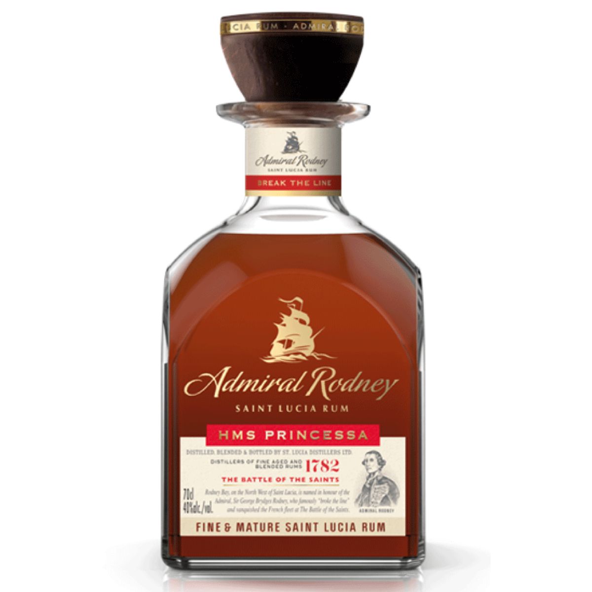 Rum HMS Princessa, Admiral Rodney Saint Lucia Rum, Caraibi
