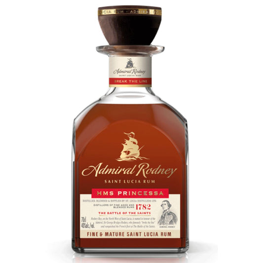 Rum HMS Princessa, Admiral Rodney Saint Lucia Rum, Caraibi