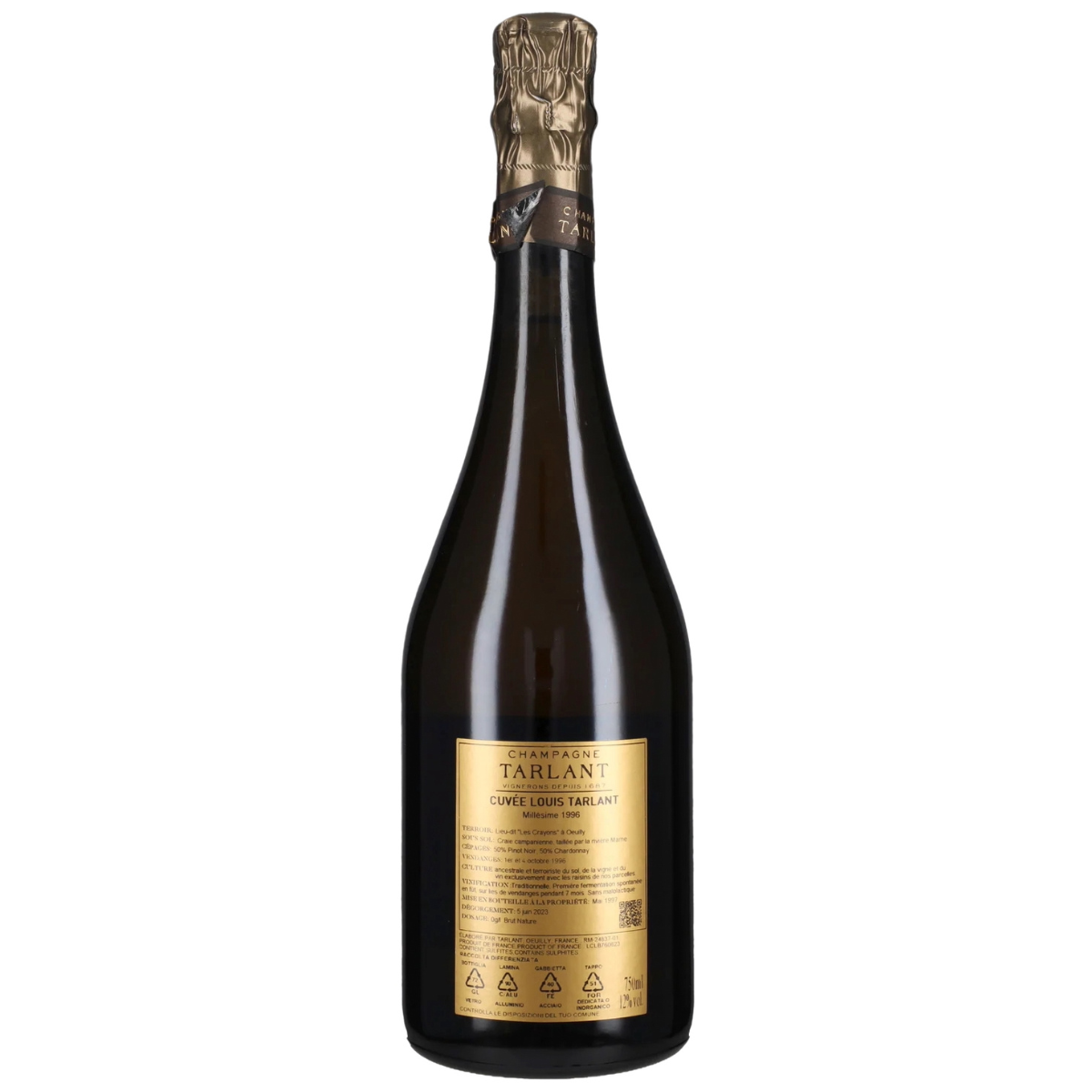 1996 Cuvée Louis Tarlant Champagne Brut Nature, Tarlant, Champagne