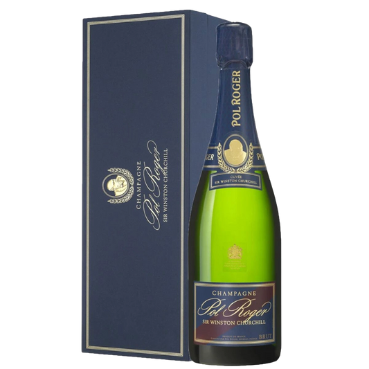 Bottiglia di Champagne Pol Roger Cuvée Sir Winston Churchill con cofanetto